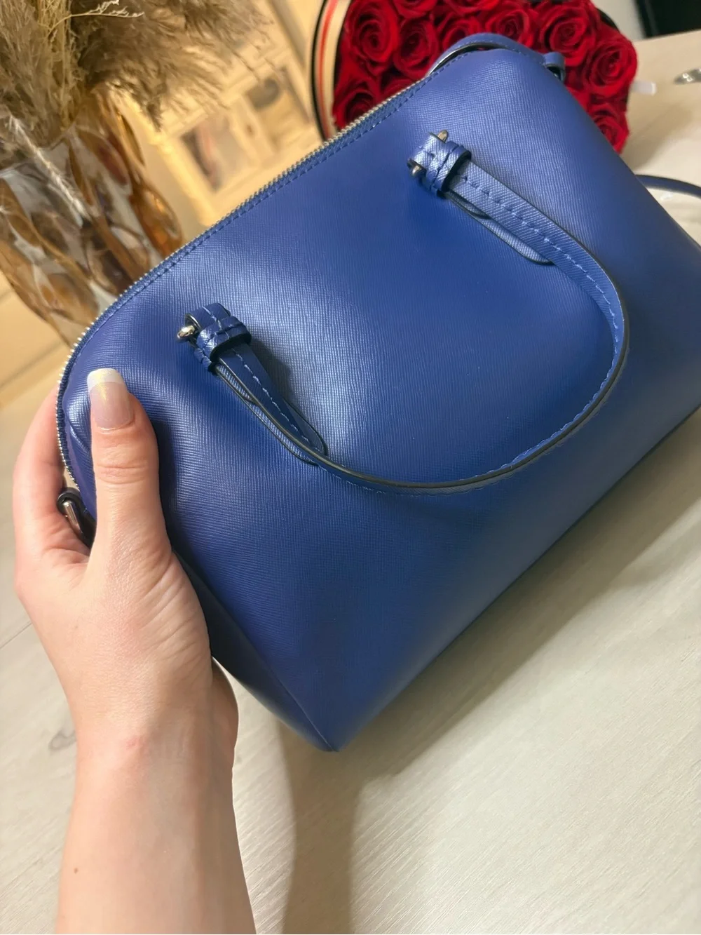 Coach Navy Blue Leather Dome‎ Crossbody Bag